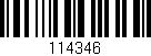 Código de barras (EAN, GTIN, SKU, ISBN): '114346'