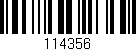 Código de barras (EAN, GTIN, SKU, ISBN): '114356'
