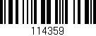 Código de barras (EAN, GTIN, SKU, ISBN): '114359'