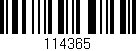 Código de barras (EAN, GTIN, SKU, ISBN): '114365'