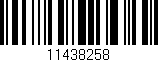 Código de barras (EAN, GTIN, SKU, ISBN): '11438258'