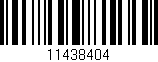 Código de barras (EAN, GTIN, SKU, ISBN): '11438404'