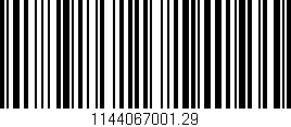 Código de barras (EAN, GTIN, SKU, ISBN): '1144067001.29'