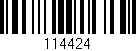 Código de barras (EAN, GTIN, SKU, ISBN): '114424'