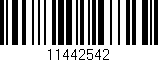 Código de barras (EAN, GTIN, SKU, ISBN): '11442542'