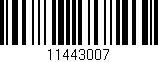 Código de barras (EAN, GTIN, SKU, ISBN): '11443007'