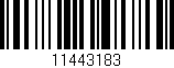Código de barras (EAN, GTIN, SKU, ISBN): '11443183'