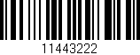 Código de barras (EAN, GTIN, SKU, ISBN): '11443222'