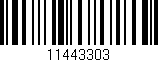 Código de barras (EAN, GTIN, SKU, ISBN): '11443303'