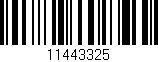 Código de barras (EAN, GTIN, SKU, ISBN): '11443325'