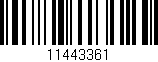 Código de barras (EAN, GTIN, SKU, ISBN): '11443361'