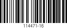 Código de barras (EAN, GTIN, SKU, ISBN): '114471-16'