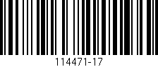 Código de barras (EAN, GTIN, SKU, ISBN): '114471-17'