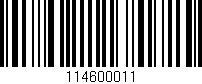 Código de barras (EAN, GTIN, SKU, ISBN): '114600011'