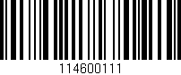 Código de barras (EAN, GTIN, SKU, ISBN): '114600111'