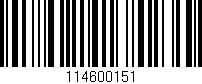Código de barras (EAN, GTIN, SKU, ISBN): '114600151'