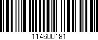 Código de barras (EAN, GTIN, SKU, ISBN): '114600181'