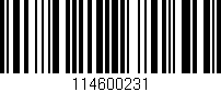 Código de barras (EAN, GTIN, SKU, ISBN): '114600231'