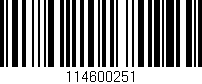 Código de barras (EAN, GTIN, SKU, ISBN): '114600251'
