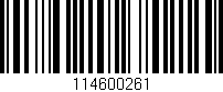 Código de barras (EAN, GTIN, SKU, ISBN): '114600261'