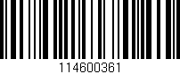 Código de barras (EAN, GTIN, SKU, ISBN): '114600361'