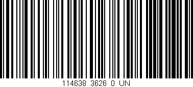 Código de barras (EAN, GTIN, SKU, ISBN): '114638_3626_0_UN'