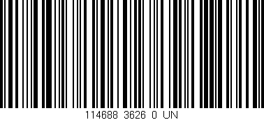Código de barras (EAN, GTIN, SKU, ISBN): '114688_3626_0_UN'