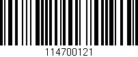 Código de barras (EAN, GTIN, SKU, ISBN): '114700121'