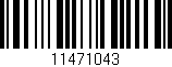 Código de barras (EAN, GTIN, SKU, ISBN): '11471043'
