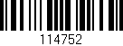 Código de barras (EAN, GTIN, SKU, ISBN): '114752'