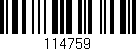Código de barras (EAN, GTIN, SKU, ISBN): '114759'