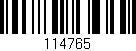 Código de barras (EAN, GTIN, SKU, ISBN): '114765'