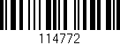Código de barras (EAN, GTIN, SKU, ISBN): '114772'