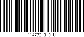 Código de barras (EAN, GTIN, SKU, ISBN): '114772_0_0_U'