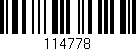 Código de barras (EAN, GTIN, SKU, ISBN): '114778'