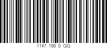 Código de barras (EAN, GTIN, SKU, ISBN): '1147_190_0_GG'