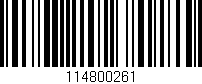 Código de barras (EAN, GTIN, SKU, ISBN): '114800261'
