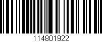 Código de barras (EAN, GTIN, SKU, ISBN): '114801922'