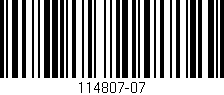 Código de barras (EAN, GTIN, SKU, ISBN): '114807-07'