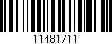 Código de barras (EAN, GTIN, SKU, ISBN): '11481711'