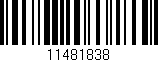 Código de barras (EAN, GTIN, SKU, ISBN): '11481838'