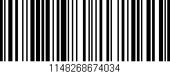 Código de barras (EAN, GTIN, SKU, ISBN): '1148268674034'