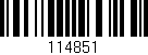 Código de barras (EAN, GTIN, SKU, ISBN): '114851'