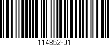 Código de barras (EAN, GTIN, SKU, ISBN): '114852-01'