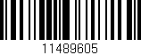 Código de barras (EAN, GTIN, SKU, ISBN): '11489605'