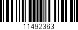 Código de barras (EAN, GTIN, SKU, ISBN): '11492363'
