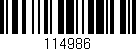 Código de barras (EAN, GTIN, SKU, ISBN): '114986'
