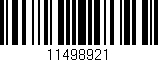 Código de barras (EAN, GTIN, SKU, ISBN): '11498921'