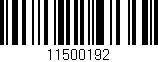 Código de barras (EAN, GTIN, SKU, ISBN): '11500192'