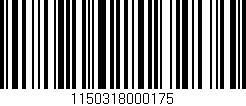 Código de barras (EAN, GTIN, SKU, ISBN): '1150318000175'